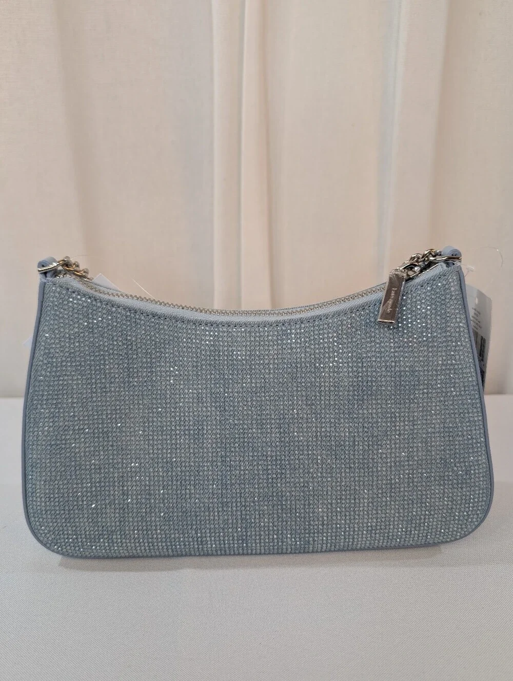 Kate Spade Madison Denim Rhinestone Studded Convertible Crossbody Light Blue
